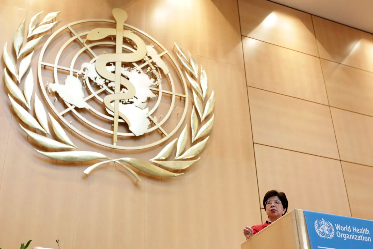 Definición de salud según la OMS Sede de la Organización Mundial de la Salud (OMS) en Ginebra, representando la evolución del concepto de salud